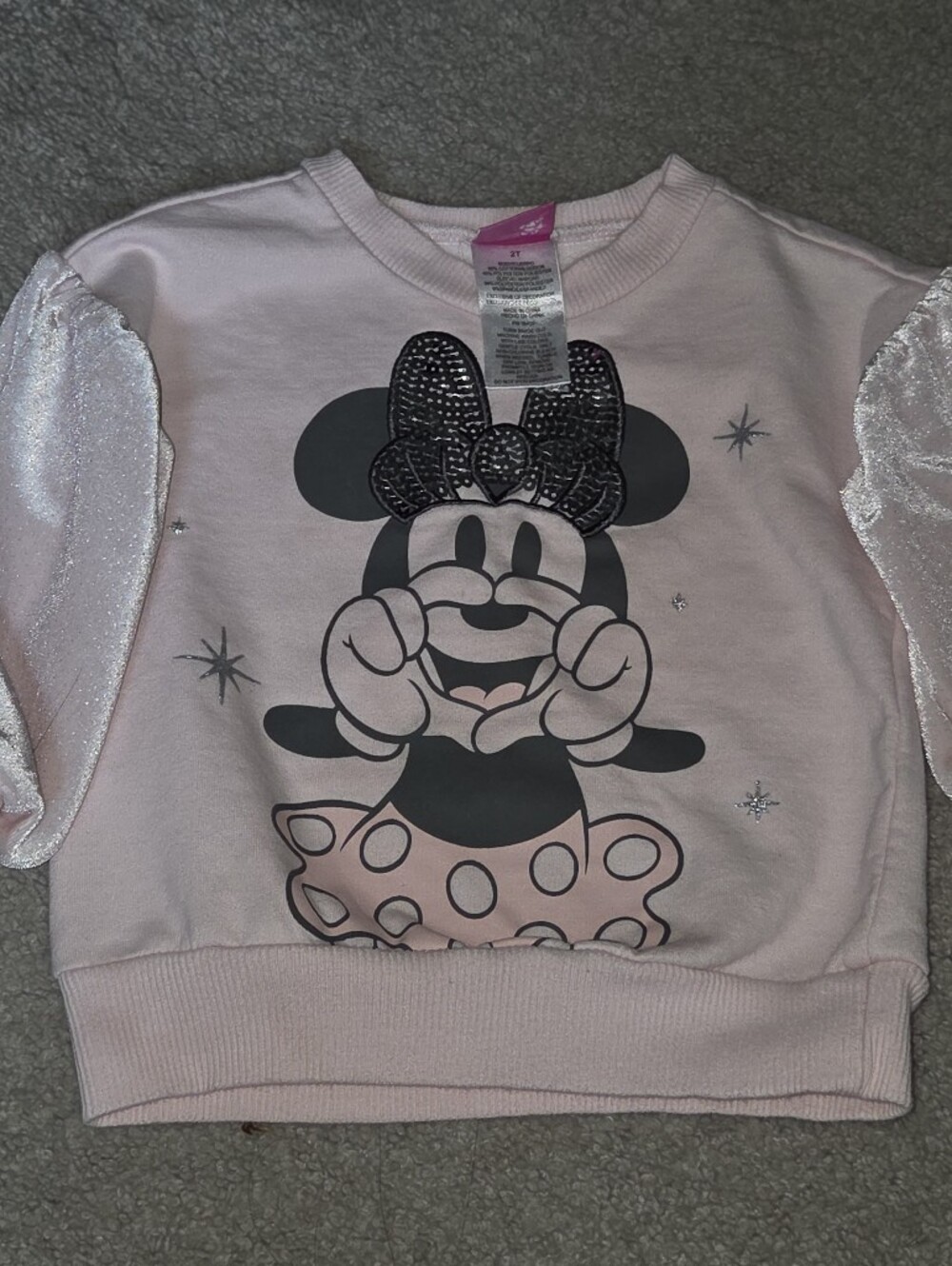 Velvet Minnie Mouse Sweat Set